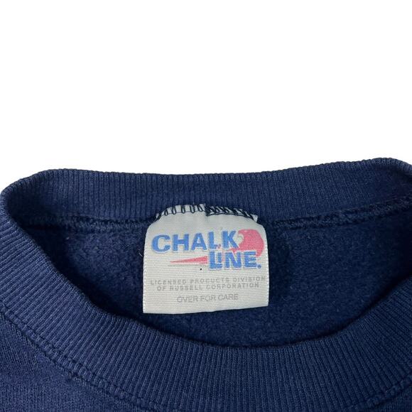 Chalk Line VTG 90s Cleveland Indians Embroidered Crewneck Sweatshirt Youth XL - Picture 6 of 7